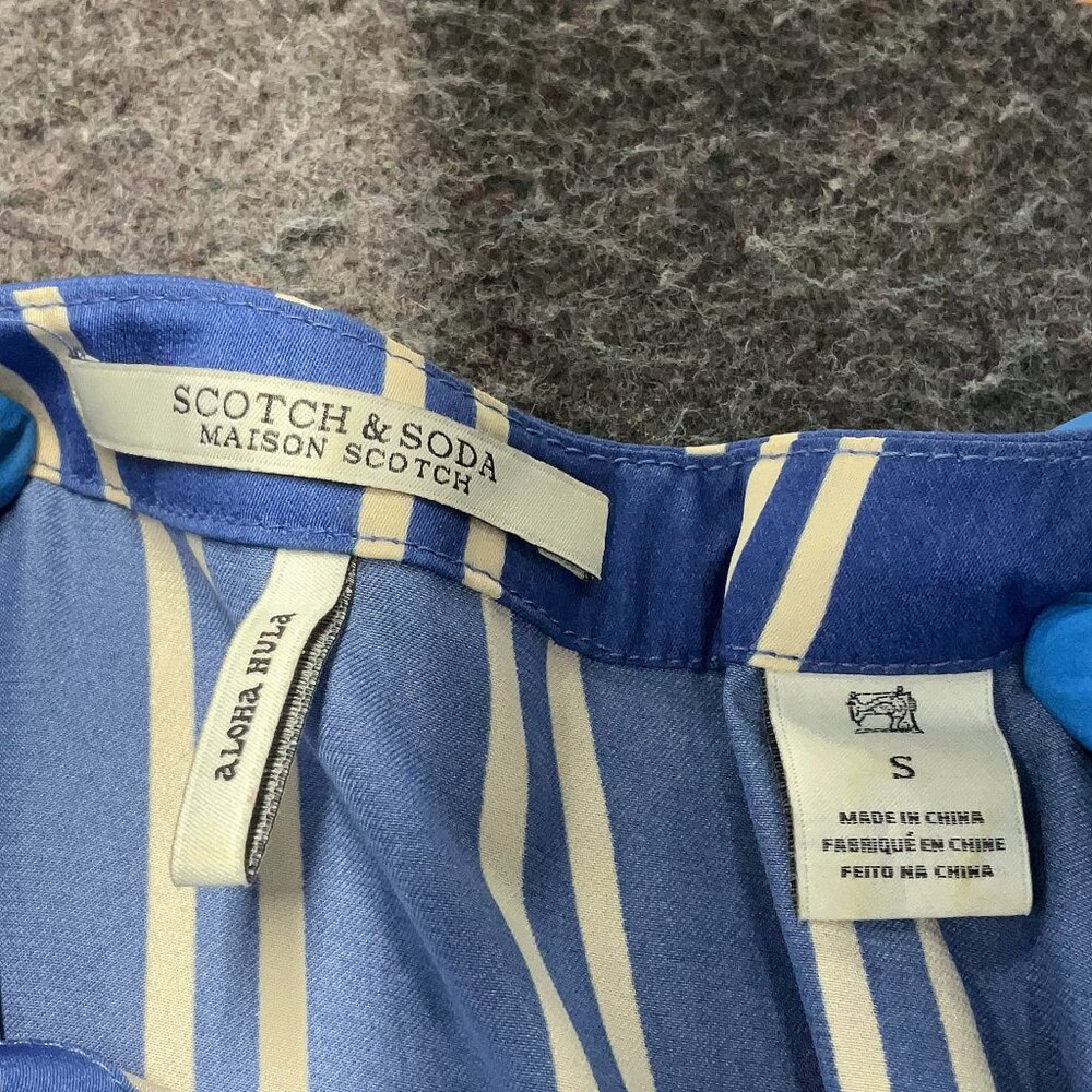 Scotch & Soda Aloha Hula Printed Satin Midi Dress Size Small - Picture 6 of 6